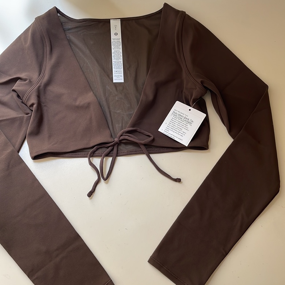 Lululemon Nulu Mesh-Back Tie-Front Cropped Cardigan
Walnut Crunch Size Small - Picture 4 of 9